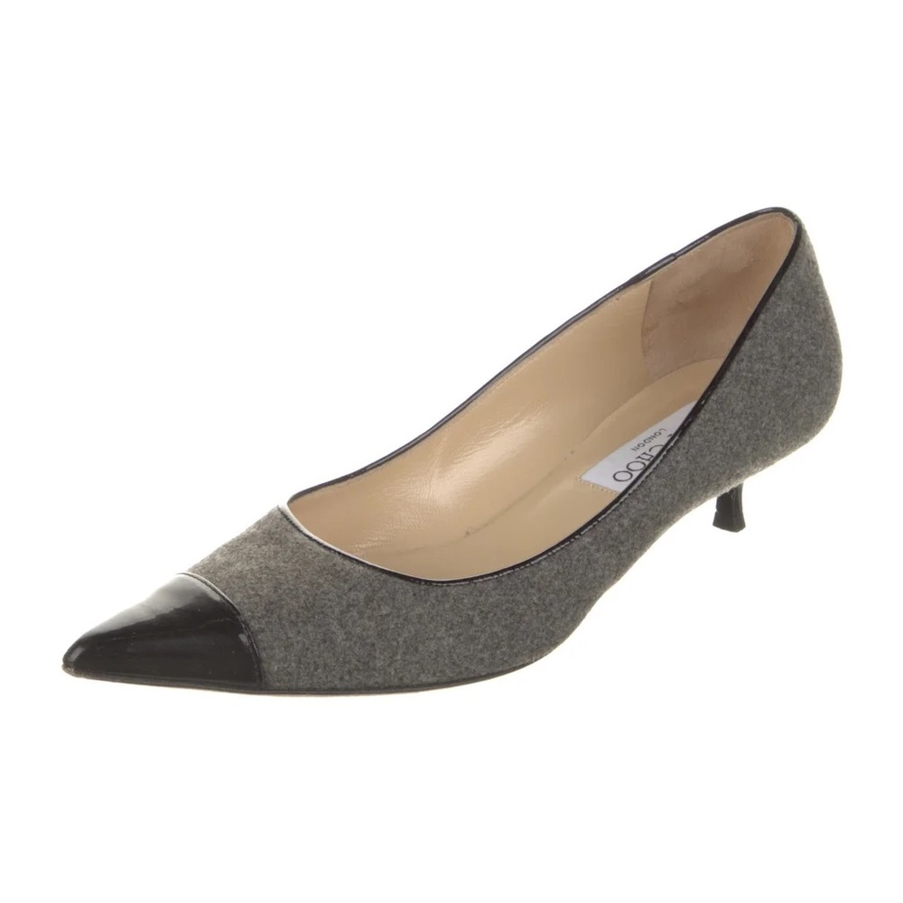 Jimmy Choo pumps wool leather trim size 6.5
